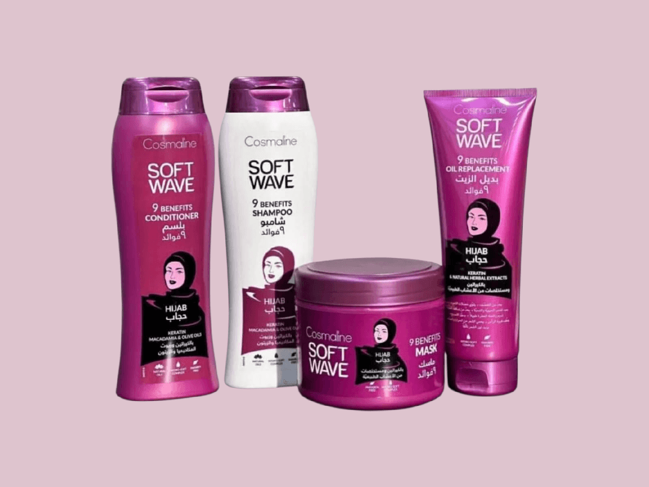 2025/12/1000129555.png مجموعة العناية بالشعر سوفت ويف 9 فوائد من كوزمالين مخصصة للنساء المحجبات - الصورة 1