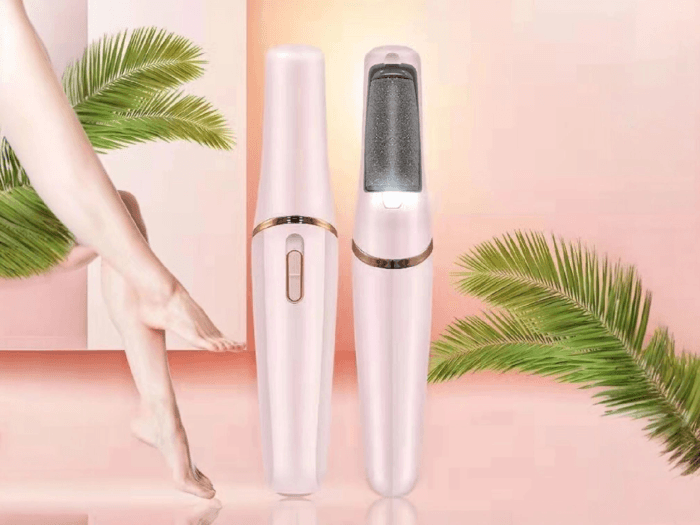 ⁦جهاز تنعيم القدمين وإزالة الجلد الميت برأسين للتقشير ( ناعم + خشن )⁩ - الصورة ⁦3⁩