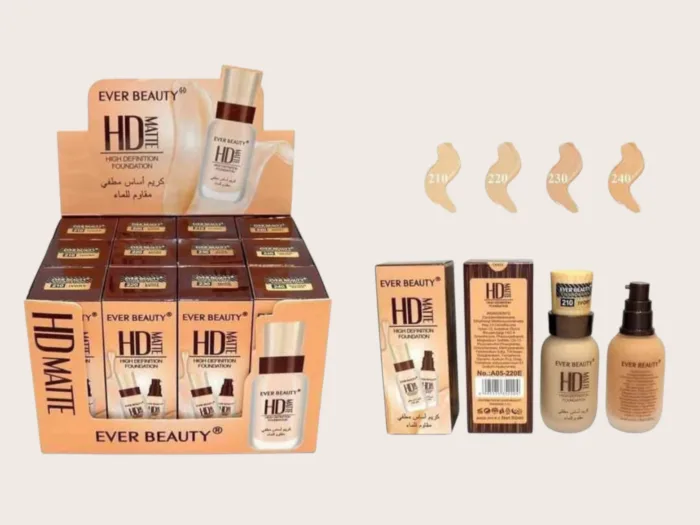 ⁦كريم أساس إيفر بيوتي Ever Beauty المطفي عالي الدقة بتغطية أحترافية تدوم طويلاََ⁩ - الصورة ⁦3⁩